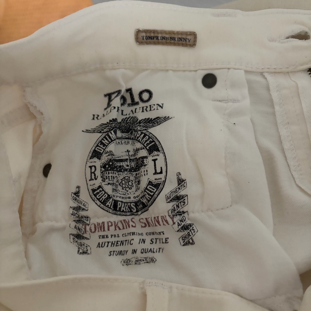 Ralph Lauren Polo Cream High-Rise Skinny Jeans - Picture 6 of 7